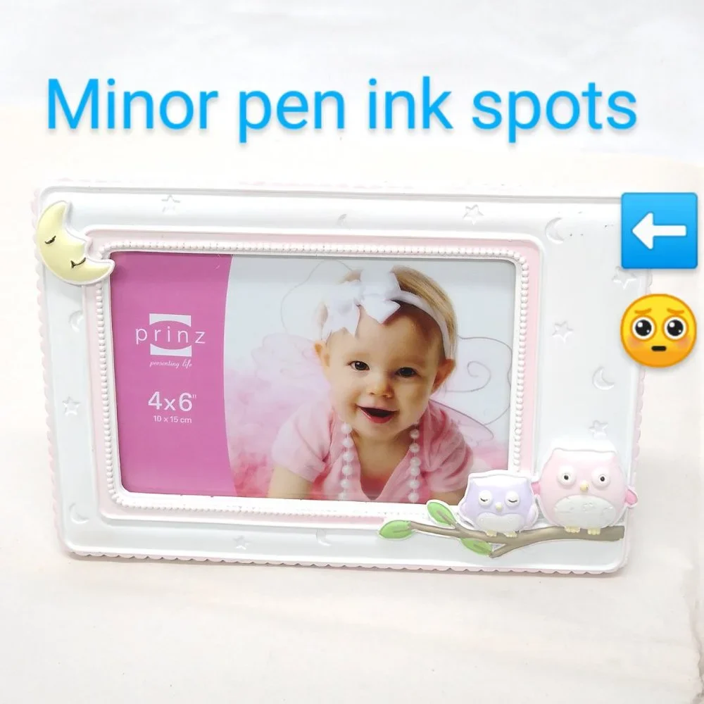 Prinz Born to be Wild Owl Resin Frames (2) Perfect Baby Shower Gift NWT